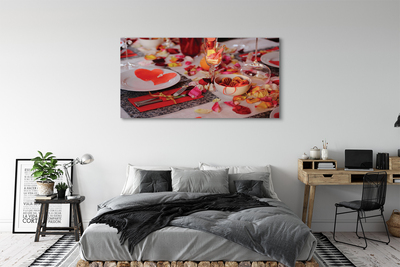 Obraz canvas na ścianę Romantyczny Wieczór z Różami