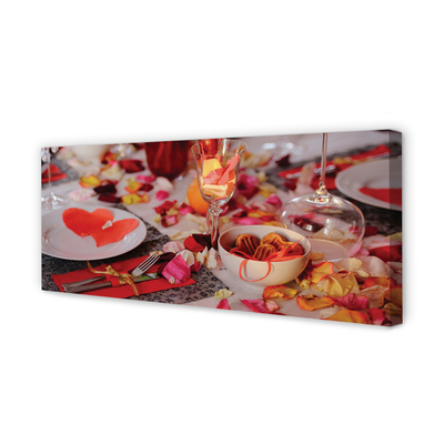 Obraz canvas na ścianę Romantyczny Wieczór z Różami