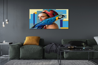 Zdjęcie na płótnie Papuga Ara na Ramieniu
