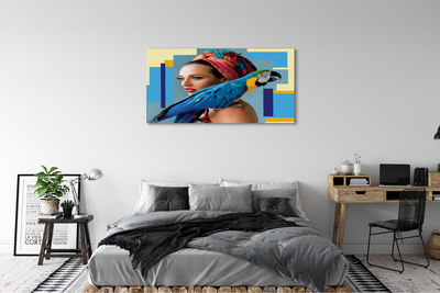 Zdjęcie na płótnie Papuga Ara na Ramieniu