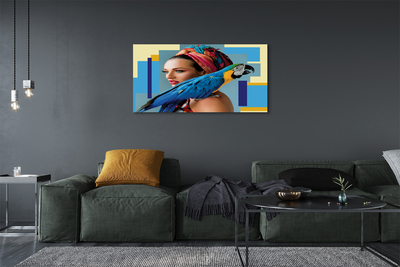 Zdjęcie na płótnie Papuga Ara na Ramieniu