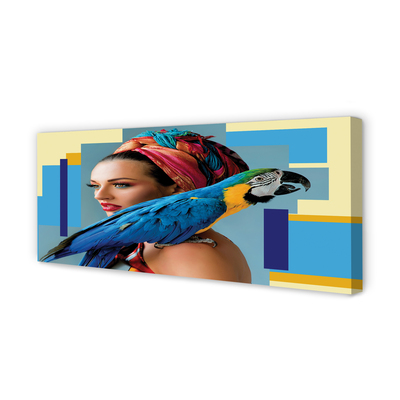 Zdjęcie na płótnie Papuga Ara na Ramieniu