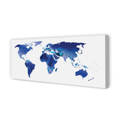 Fotoobraz na płótnie Mapa w Odcieniach Błękitu