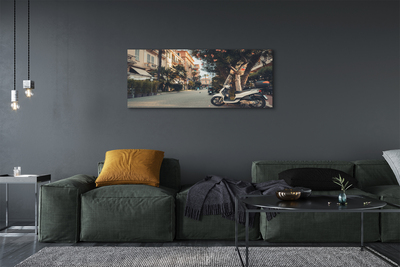 Duży obraz na płótnie Motocykle w Tropikalnym Mieście