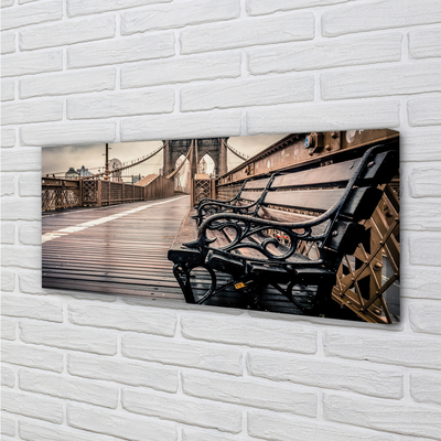 Zdjęcie na płótnie Ławka z Widokiem na Most