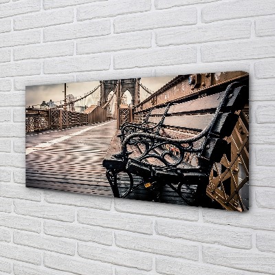 Zdjęcie na płótnie Ławka z Widokiem na Most