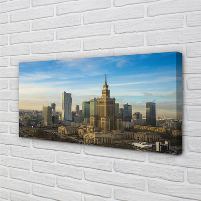 Obraz na płótnie Warszawa Panorama wieżowce