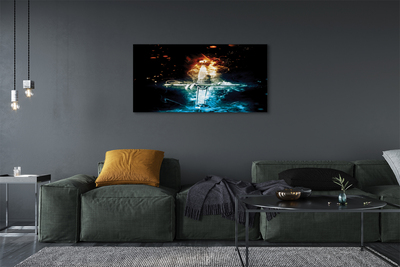 Zdjęcie na płótnie Miecz w Kolorowych Dymach