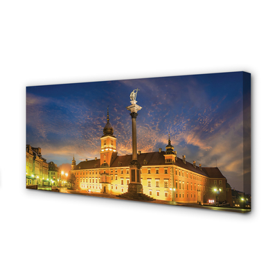 Obraz na płótnie Warszawa Stare miasto zachód słońca