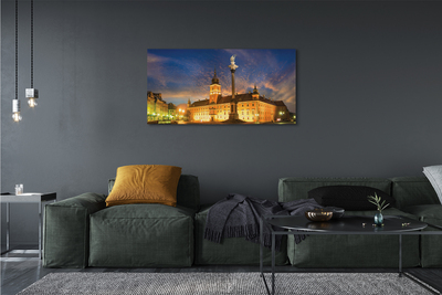 Zdjęcie na płótnie Warszawska Starówka o Zachodzie Słońca