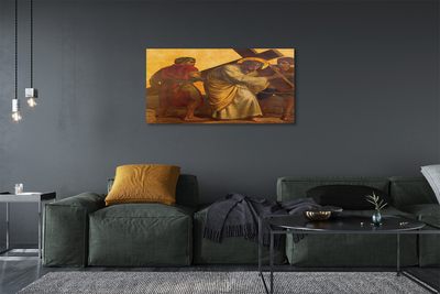 Zdjęcie na płótnie Jezus na Krzyżu i Ludzie