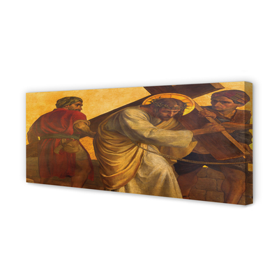 Zdjęcie na płótnie Jezus na Krzyżu i Ludzie