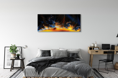 Fotoobraz na płótnie Kontrastowe Fraktale: Żółć i Błękit