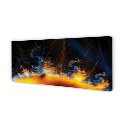 Fotoobraz na płótnie Kontrastowe Fraktale: Żółć i Błękit