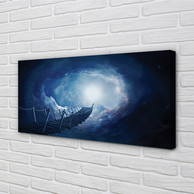 Zdjęcie na płótnie Most pod Niebem z Chmurami