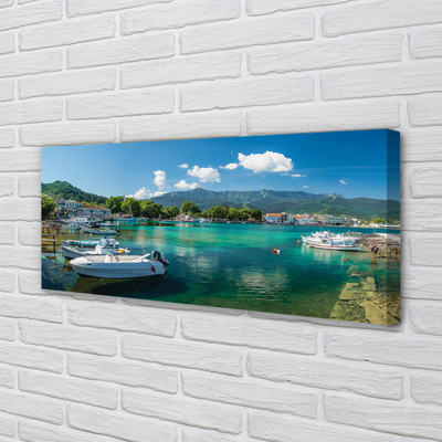 Obraz drukowany na płótnie Spokojna Przystań u Stóp Gór