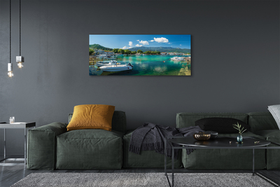 Obraz drukowany na płótnie Spokojna Przystań u Stóp Gór