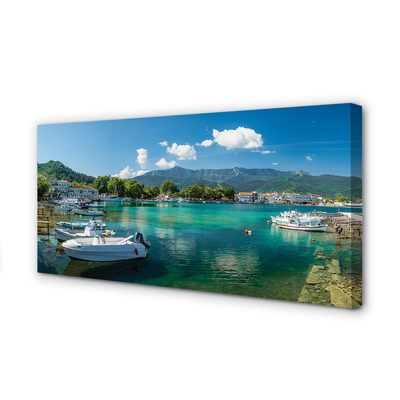 Obraz drukowany na płótnie Spokojna Przystań u Stóp Gór