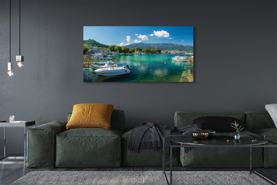 Obraz drukowany na płótnie Spokojna Przystań u Stóp Gór