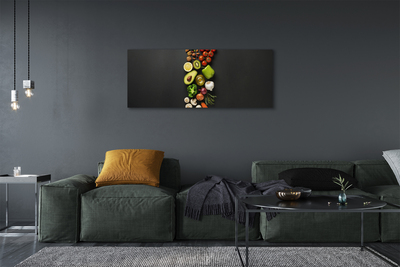 Obraz na płótnie Kompozycja Zdrowych Owoców i Warzyw