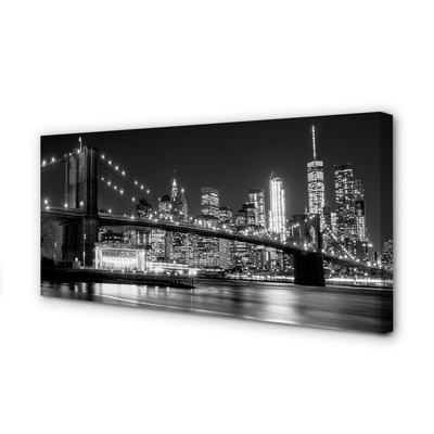 Zdjęcie na płótnie Nocna Panorama Mostu i Miasta