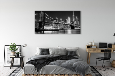 Zdjęcie na płótnie Nocna Panorama Mostu i Miasta