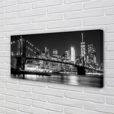 Zdjęcie na płótnie Nocna Panorama Mostu i Miasta