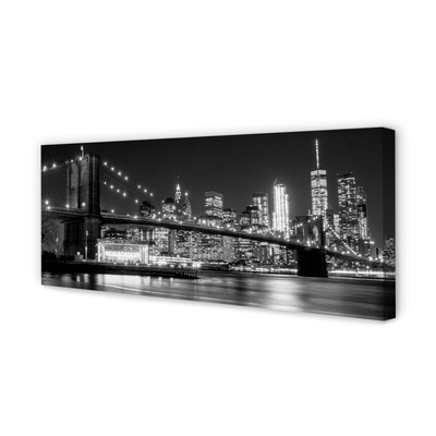 Zdjęcie na płótnie Nocna Panorama Mostu i Miasta