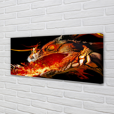 Obraz na płótnie Smok Ziejący Ogniem