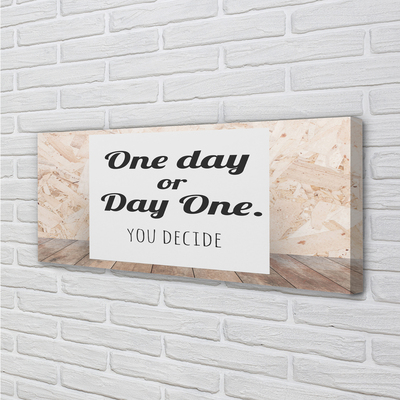 Fotoobraz na płótnie Minimalistyczny Napis na Białym Tle