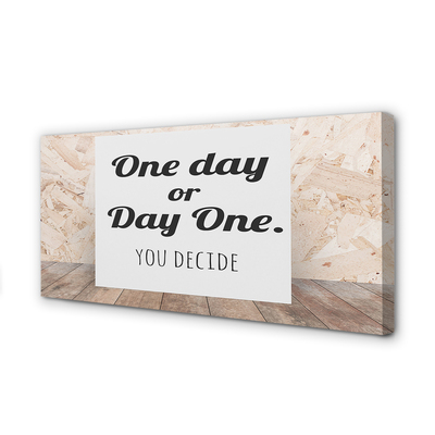 Fotoobraz na płótnie Minimalistyczny Napis na Białym Tle