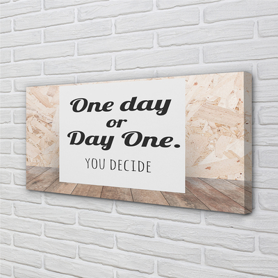 Fotoobraz na płótnie Minimalistyczny Napis na Białym Tle