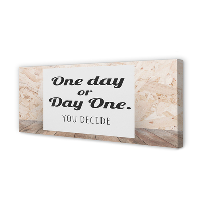 Fotoobraz na płótnie Minimalistyczny Napis na Białym Tle