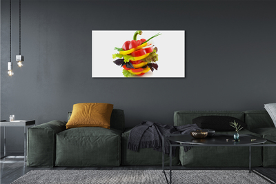 Zdjęcie na płótnie Kompozycja Papryki i Sałaty