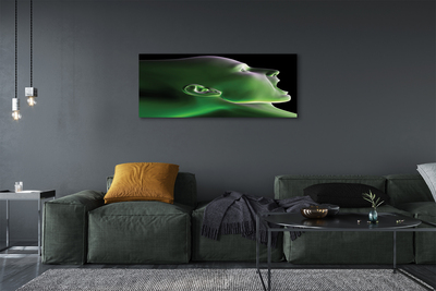 Obraz drukowany na płótnie Głowa Człowieka w Zielonym Świetle