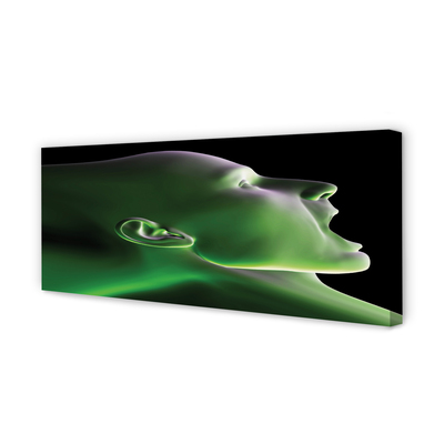 Obraz na płótnie Głowa człowieka zielone światło
