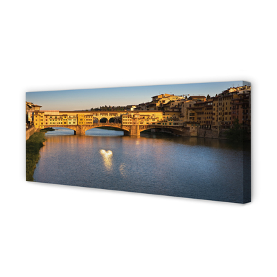Obraz na płótnie Włochy Wschód słońca mosty