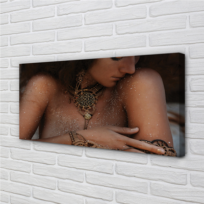 Zdjęcie na płótnie Kobieta w Biżuterii