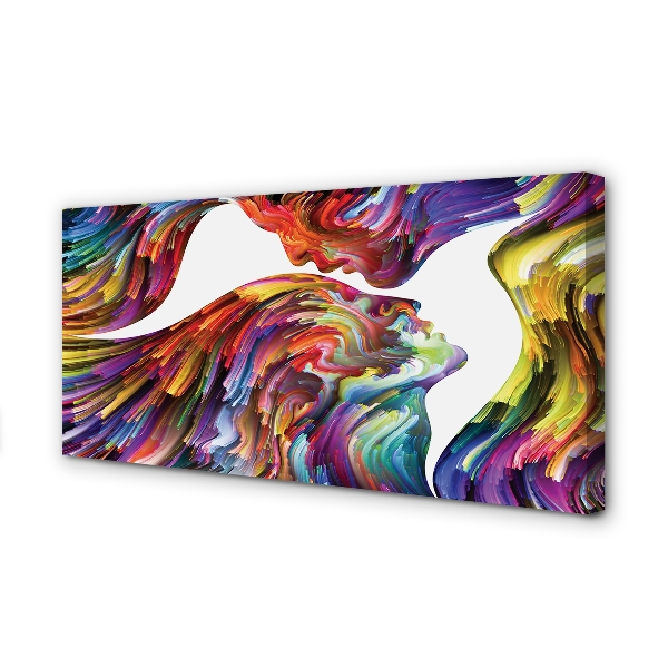 Zdjęcie na płótnie Kolorowy Obraz Twarzy