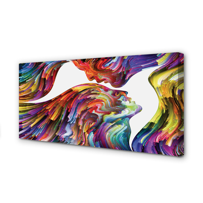 Zdjęcie na płótnie Kolorowy Obraz Twarzy