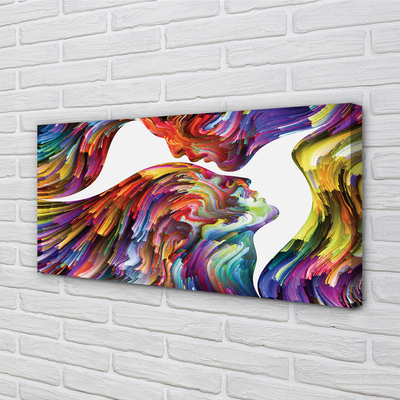 Zdjęcie na płótnie Kolorowy Obraz Twarzy