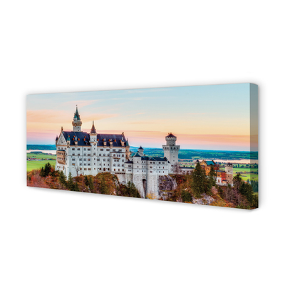 Duży obraz na płótnie Zamek w Monachium w Jesiennej Aurze