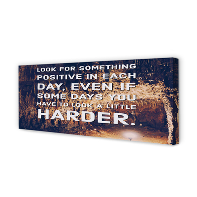 Duży obraz na płótnie Napis w Tajemniczej Jaskini