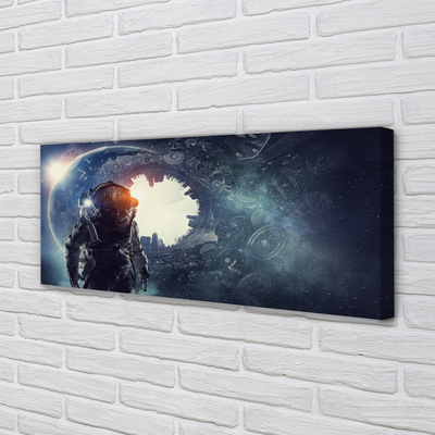 Zdjęcie na płótnie Postać w Świecie Mechanizmów