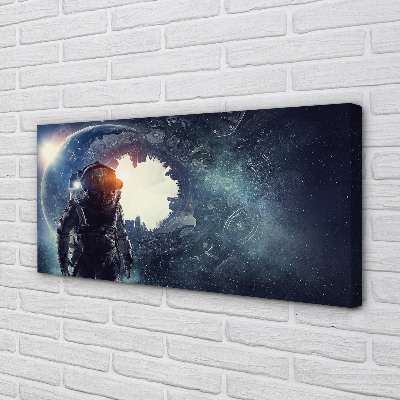 Zdjęcie na płótnie Postać w Świecie Mechanizmów