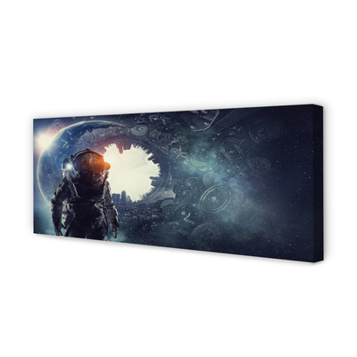 Zdjęcie na płótnie Postać w Świecie Mechanizmów