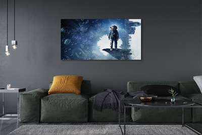 Fotoobraz na płótnie Miasto Mechanizmów i Postać