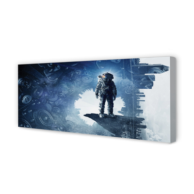 Fotoobraz na płótnie Miasto Mechanizmów i Postać