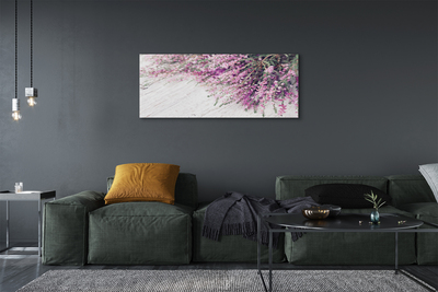 Duży obraz na płótnie Kwiaty na Deskach