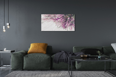 Duży obraz na płótnie Kwiaty na Deskach